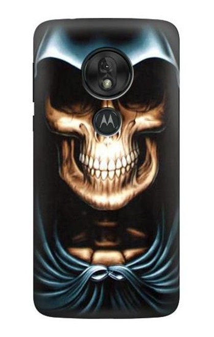 S0225 スカル死神 Skull Grim Reaper Motorola Moto G7 Play バックケース、フリップケース・カバー