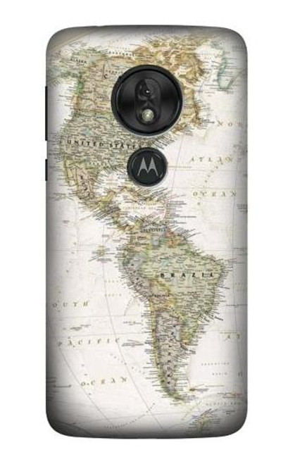 S0604 世界地図 World Map Motorola Moto G7 Play バックケース、フリップケース・カバー