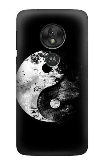 S1372 月陰陽 Moon Yin-Yang Motorola Moto G7 Play バックケース、フリップケース・カバー