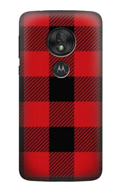 S2931 レッドバッファローチェック柄 Red Buffalo Check Pattern Motorola Moto G7 Play バックケース、フリップケース・カバー