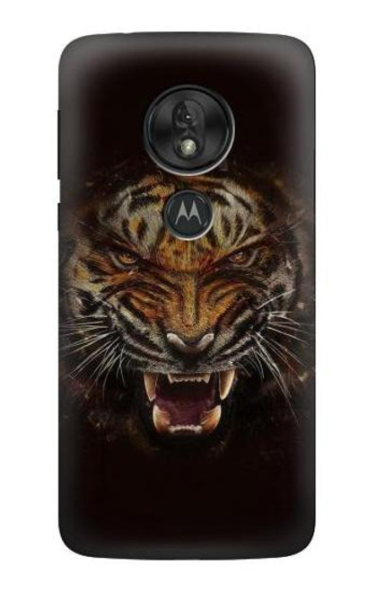 S0575 虎の顔 Tiger Face Motorola Moto G7 Power バックケース、フリップケース・カバー