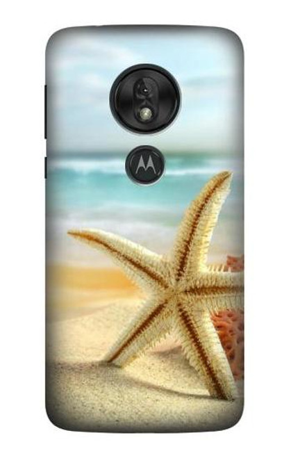 S1117 ビーチのヒトデ Starfish on the Beach Motorola Moto G7 Power バックケース、フリップケース・カバー