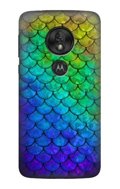 S2930 人魚のスケール Mermaid Fish Scale Motorola Moto G7 Power バックケース、フリップケース・カバー