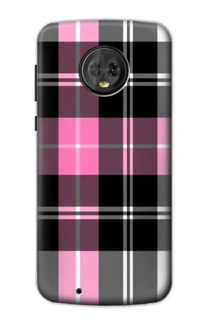 S3091 ピンクの模様のパターン Pink Plaid Pattern Motorola Moto G6 バックケース、フリップケース・カバー