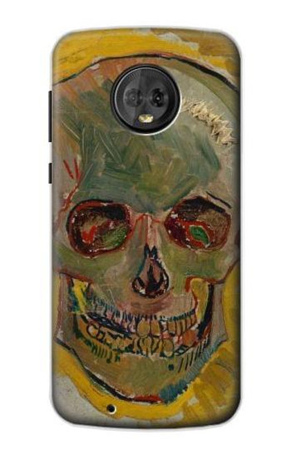 S3359 ヴィンセント・ヴァン・ゴッホ スカル Vincent Van Gogh Skull Motorola Moto G6 バックケース、フリップケース・カバー
