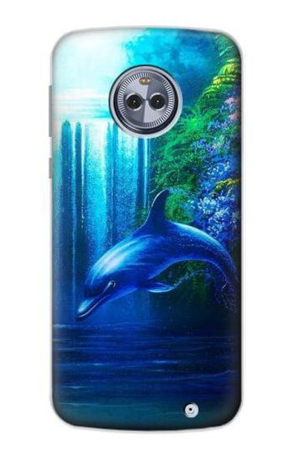 S0385 イルカ Dolphin Motorola Moto X4 バックケース、フリップケース・カバー