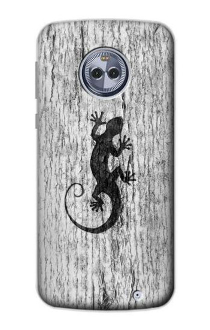 S2446 木材のヤモリ グラフィックプリント Gecko Wood Graphic Printed Motorola Moto X4 バックケース、フリップケース・カバー