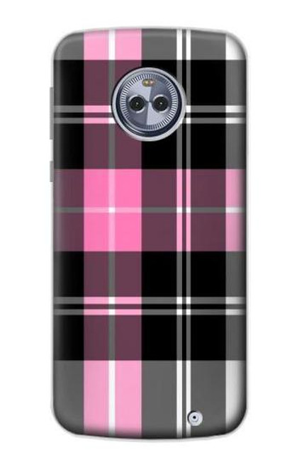 S3091 ピンクの模様のパターン Pink Plaid Pattern Motorola Moto X4 バックケース、フリップケース・カバー