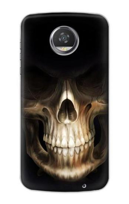 S1107 スカルの顔 死神 Skull Face Grim Reaper Motorola Moto Z2 Play, Z2 Force バックケース、フリップケース・カバー