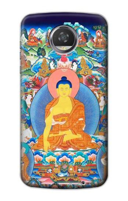 S1256 仏の絵画 Buddha Paint Motorola Moto Z2 Play, Z2 Force バックケース、フリップケース・カバー