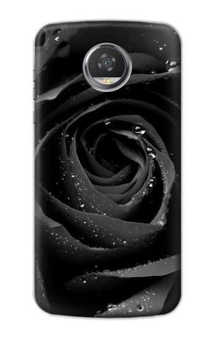 S1598 黒バラ Black Rose Motorola Moto Z2 Play, Z2 Force バックケース、フリップケース・カバー