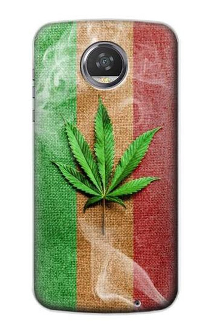 S2109 マリファナラスタ旗 Marijuana Rasta Flag Motorola Moto Z2 Play, Z2 Force バックケース、フリップケース・カバー