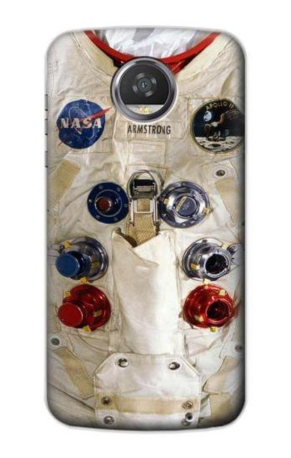 S2639 ニール・アームストロングホワイト宇宙飛行士の宇宙服 Neil Armstrong White Astronaut Space Suit Motorola Moto Z2 Play, Z2 Force バックケース、フリップケース・カバー