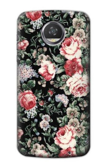 S2727 ヴィンテージローズ柄 Vintage Rose Pattern Motorola Moto Z2 Play, Z2 Force バックケース、フリップケース・カバー