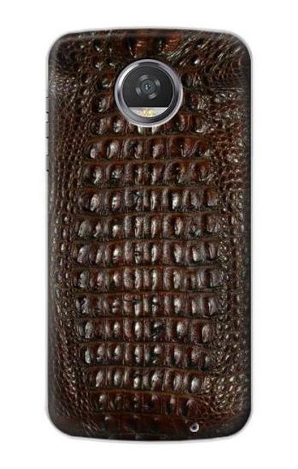 S2850 アリゲータースキングラフィック Brown Skin Alligator Graphic Printed Motorola Moto Z2 Play, Z2 Force バックケース、フリップケース・カバー