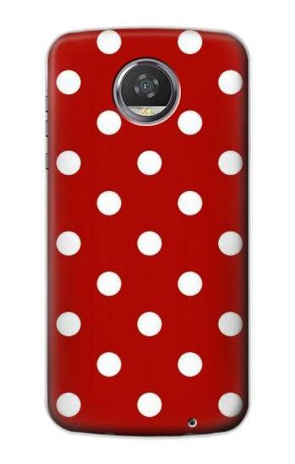 S2951 赤の水玉 Red Polka Dots Motorola Moto Z2 Play, Z2 Force バックケース、フリップケース・カバー