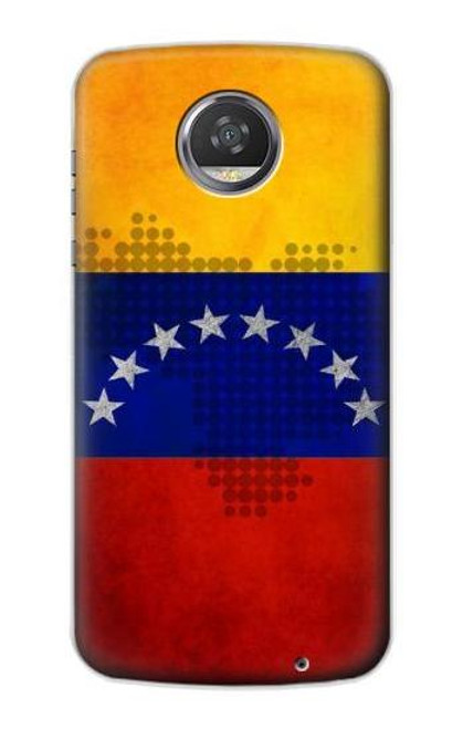 S2974 ベネズエラサッカー Venezuela Football Soccer Map Flag Motorola Moto Z2 Play, Z2 Force バックケース、フリップケース・カバー