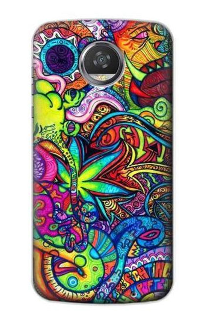 S3255 カラフルパターン Colorful Art Pattern Motorola Moto Z2 Play, Z2 Force バックケース、フリップケース・カバー