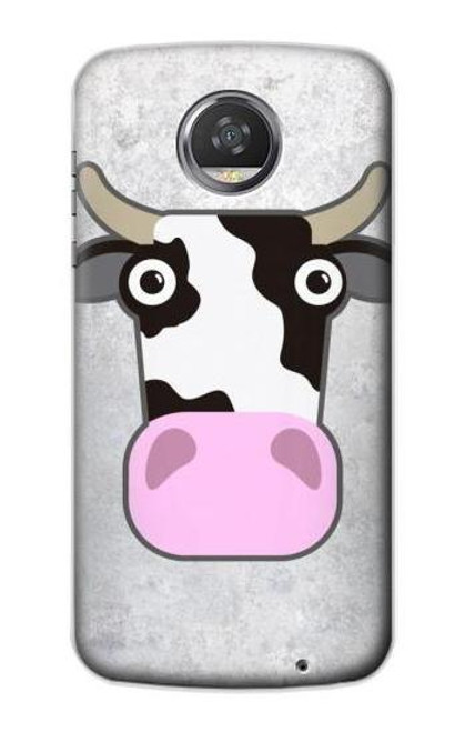 S3257 牛の漫画 Cow Cartoon Motorola Moto Z2 Play, Z2 Force バックケース、フリップケース・カバー