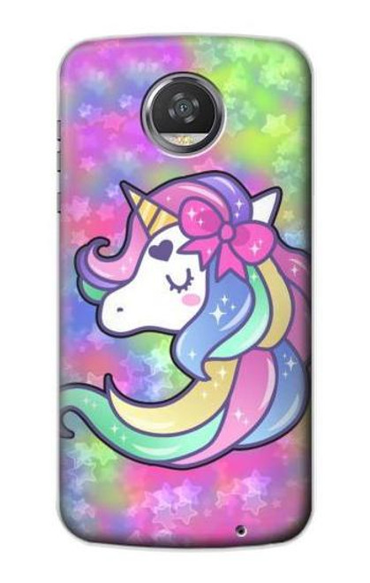 S3264 パステルユニコーン Pastel Unicorn Motorola Moto Z2 Play, Z2 Force バックケース、フリップケース・カバー