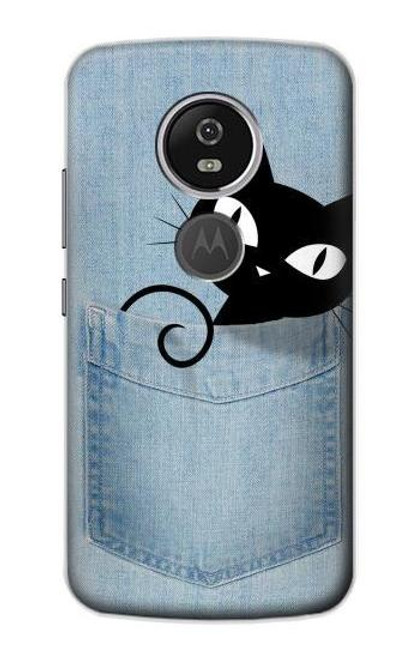 S2641 ポケット黒猫 Pocket Black Cat Motorola Moto E5 Plus バックケース、フリップケース・カバー