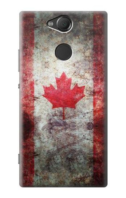 S2490 カナダメープルリーフ旗 Canada Maple Leaf Flag Texture Sony Xperia XA2 バックケース、フリップケース・カバー