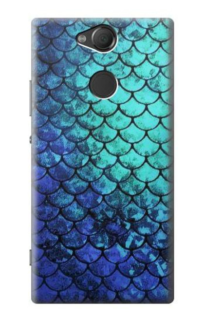 S3047 緑人魚のスケール Green Mermaid Fish Scale Sony Xperia XA2 バックケース、フリップケース・カバー