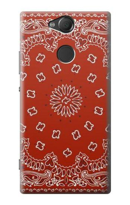 S3355 赤バンダナパターン Bandana Red Pattern Sony Xperia XA2 バックケース、フリップケース・カバー