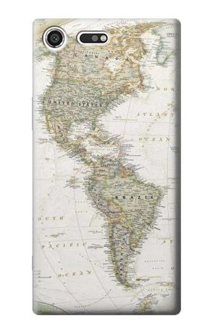 S0604 世界地図 World Map Sony Xperia XZ Premium バックケース、フリップケース・カバー