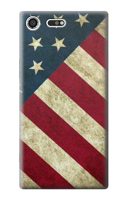 S3295 米国の国旗 US National Flag Sony Xperia XZ Premium バックケース、フリップケース・カバー