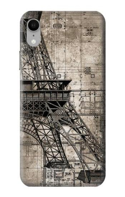 S3416 エッフェル塔の設計図 Eiffel Tower Blueprint iPhone XR バックケース、フリップケース・カバー