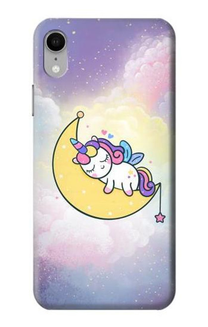S3485 かわいい眠りユニコーン Cute Unicorn Sleep iPhone XR バックケース、フリップケース・カバー