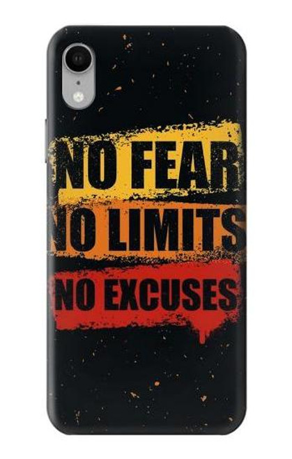 S3492 恐れのない言い訳のない No Fear Limits Excuses iPhone XR バックケース、フリップケース・カバー