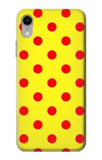 S3526 赤い水玉 Red Spot Polka Dot iPhone XR バックケース、フリップケース・カバー