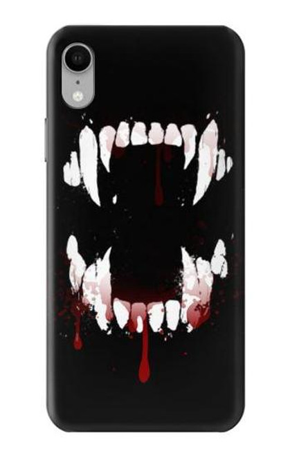 S3527 吸血鬼の歯 Vampire Teeth Bloodstain iPhone XR バックケース、フリップケース・カバー