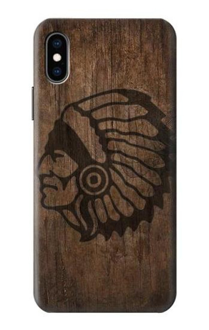 S3443 インディアンヘッド Indian Head iPhone X, iPhone XS バックケース、フリップケース・カバー
