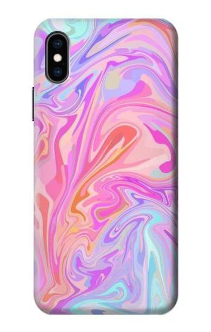 S3444 デジタルアートカラフルな液体 Digital Art Colorful Liquid iPhone X, iPhone XS バックケース、フリップケース・カバー