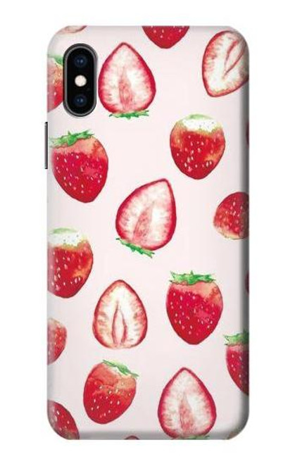 S3481 イチゴ Strawberry iPhone X, iPhone XS バックケース、フリップケース・カバー