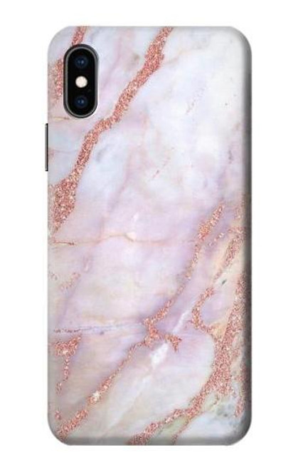 S3482 ピンクの大理石のグラフィックプリント Soft Pink Marble Graphic Print iPhone X, iPhone XS バックケース、フリップケース・カバー