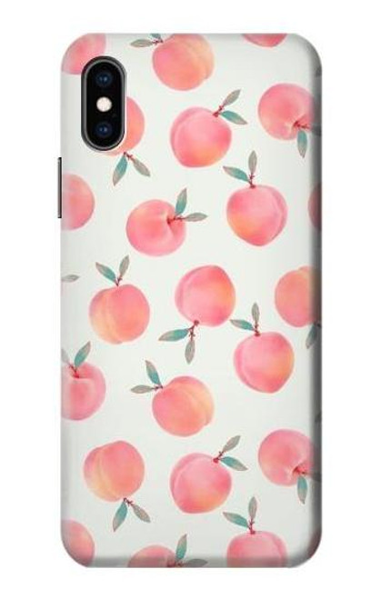 S3503 桃 Peach iPhone X, iPhone XS バックケース、フリップケース・カバー
