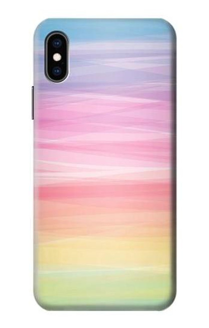 S3507 カラフルな虹 パステル Colorful Rainbow Pastel iPhone X, iPhone XS バックケース、フリップケース・カバー