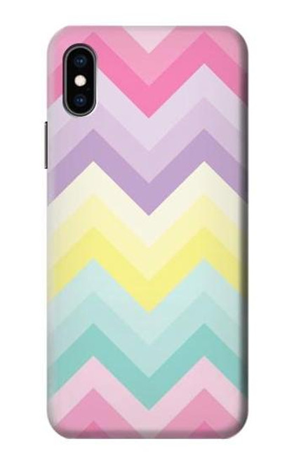 S3514 虹色ジグザグ Rainbow Zigzag iPhone X, iPhone XS バックケース、フリップケース・カバー