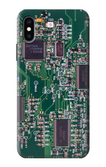 S3519 電子回路基板のグラフィック Electronics Circuit Board Graphic iPhone X, iPhone XS バックケース、フリップケース・カバー