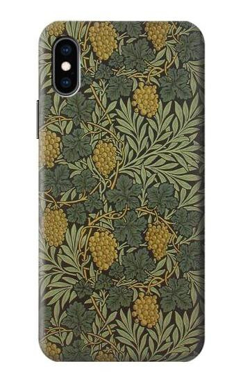 S3662 ウィリアム・モリス・ヴァイン・パターン William Morris Vine Pattern iPhone X, iPhone XS バックケース、フリップケース・カバー