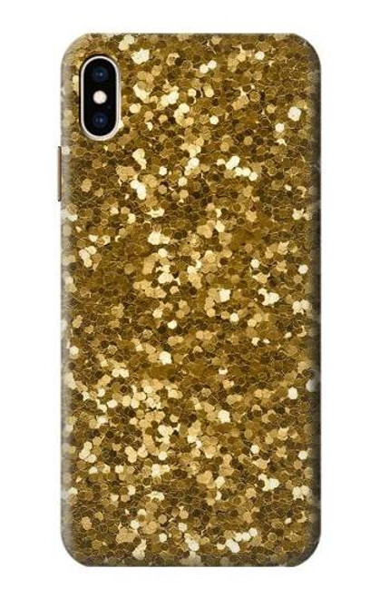 S3388 ゴールドラメグラフィックプリント Gold Glitter Graphic Print iPhone XS Max バックケース、フリップケース・カバー