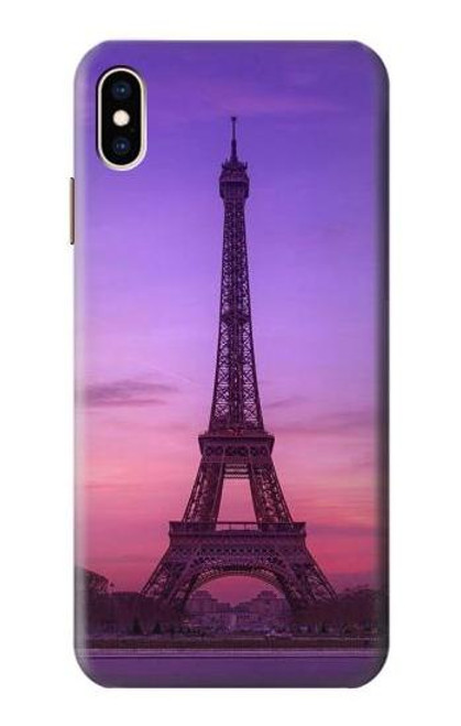 S3447 エッフェルパリの夕日 Eiffel Paris Sunset iPhone XS Max バックケース、フリップケース・カバー