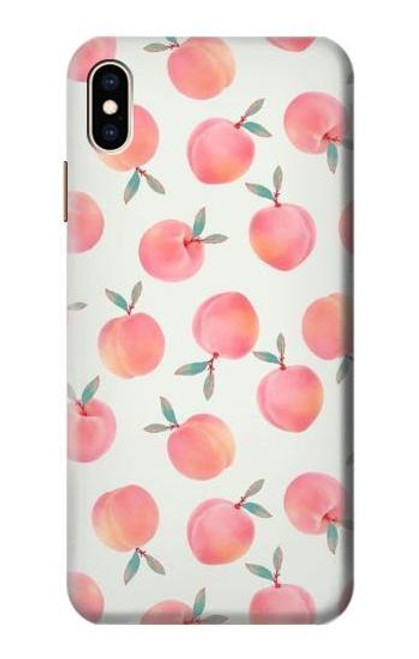 S3503 桃 Peach iPhone XS Max バックケース、フリップケース・カバー