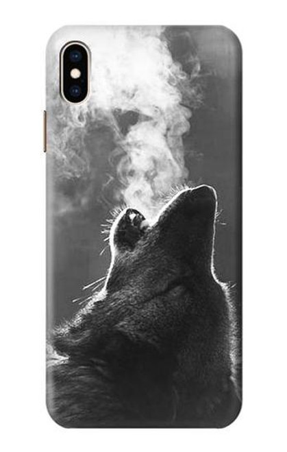 S3505 オオカミ Wolf Howling iPhone XS Max バックケース、フリップケース・カバー