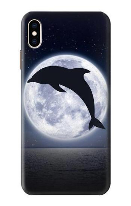S3510 ドルフィン Dolphin Moon Night iPhone XS Max バックケース、フリップケース・カバー