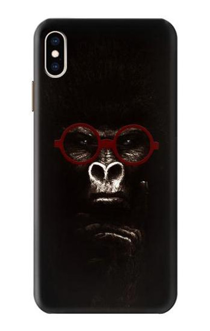 S3529 思考ゴリラ Thinking Gorilla iPhone XS Max バックケース、フリップケース・カバー
